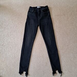 AGOLDE Jeans Women's 25 Black Wash Denim Sophie Skinny Ankle